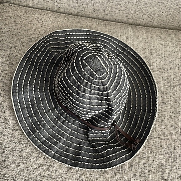 REI Striped Gray Cotton Blend Summer Brimmed Hat - Picture 11 of 11